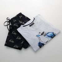 طقم بيجامة نسائية صيفية رصاصي فاتح