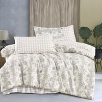 مفرش مضاوي صيفي مفرد ونص قطن بيج متعدد الرسومات عد...