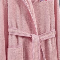 روب إستحمام أطفال بناتي نداف قطن تركي فاخر وردي بر...