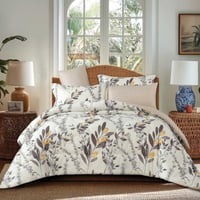 مفرش نوفا صيفي مفرد و نص أبيض بيج برسومات الزهور ع...