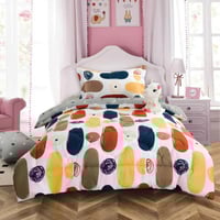 مفرش أطفال تيمون صيفي مفرد ونص أبيض رصاصي متعدد ال...