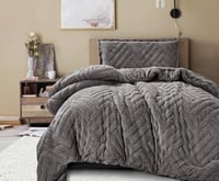 مفرش ماركوبولو فرو شتوي مفرد ونص رصاصي عدد القطع 3