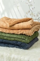 باكج بطانيات ندى سادة خفيفة مزدوج فرو عدد القطع 3