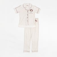 طقم بيجامة نسائية صيفية عنابي