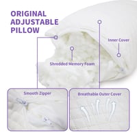 وسادة طيف للأطفال أبيض ميموري فوم