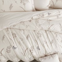 مفرش سرور مزدوج قطن سكري برسومات الزهور عدد القطع...