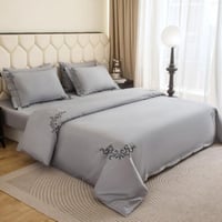 مفرش مزن صيفي فاخر لون رصاصي