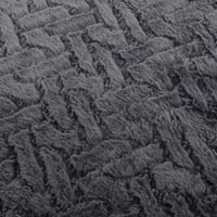 مفرش ستارز شتوي فاخر مزدوج مخمل و فرو رصاصي غامق ع...