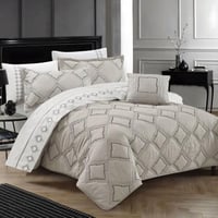 مفرش مانشستر مزدوج قطن مضغوط رصاصي عدد القطع 8