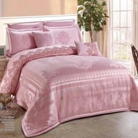 مفرش إلين عرائس مزدوج فاخر وردي عدد القطع 8