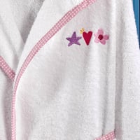 روب نداف بناتي اطفال - قطن 100% فاخر - تركي - أبيض...