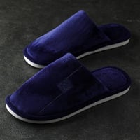 حذاء منزلي رجالي شتوي مخمل كحلي