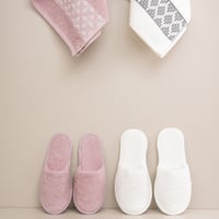 طقم أرواب استحمام نومي قطن تركي مطرز أبيض و وردي ع...