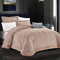 مفرش هانا شتوي مقاس كوين 150x200 سم مخمل و فرو بيج...