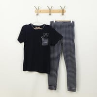 طقم بيجامة نسائية صيفية كحلي غامق