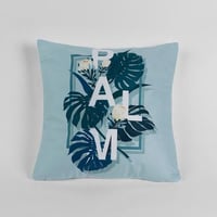 خدادية مربعة بحشوة بتصميم ورق الشجر تيفاني وأزرق