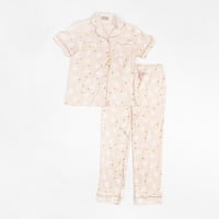 طقم بيجامة نسائية صيفية وردي فاتح