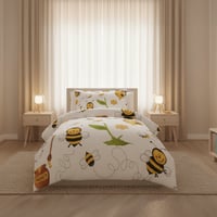 مفرش ليما أطفال مايكروفيبر خفيف مفرد ونص أبيض متعد...