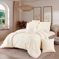 مفرش جلامور صيفي مزدوج فاخر كريمي عدد القطع 9