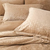 مفرش نارنج شتوي فاخر مزدوج مخمل محفور بيج عدد القط...