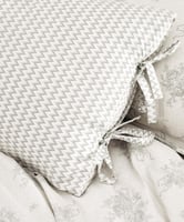 مفرش إنسجام صيفي قطن رصاصي فاتح برسومات الزهور