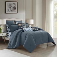 مفرش دنيم صيفي مزدوج فاخر رصاصي عدد القطع 11