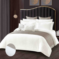 مفرش ويسترن فاخر صيفي مزدوج جاكارد أبيض و رصاصي مط...