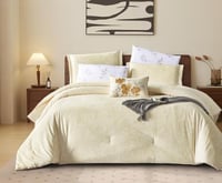 مفرش راما شتوي جاكارد كريمي