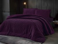 مفرش لورينزو شتوي مفرد ونص بنفسجي غامق عدد القطع 3