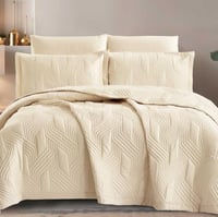 مفرش دولسي صيفي مضغوط مفرد ونص بيج فاتح عدد القطع...