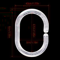 طقم حلقات ستارة دائرية شفافة لدش الحمام عدد القطع...