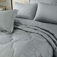 مفرش نوفا صيفي مزدوج رصاصي غامق عدد القطع 6