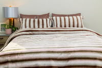 مفرش كلاود شتوي فاخر مزدوج مخمل و فرو ناعم أبيض ول...