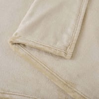 بطانية شتوي مخمل ناعم بيج