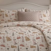 مفرش تورين أطفال صيفي مضغوط مفرد ونص ليلكي عدد الق...