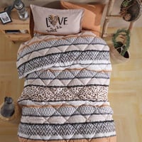 مفرش أطفال أفرو صيفي مفرد ونص تركي بيج عدد القطع 4