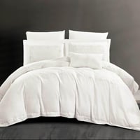 مفرش ميدسون بارك مزدوج قطن فاخر مطرز أبيض عدد القط...