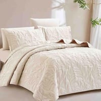 مفرش فيوري صيفي خفيف مضغوط مزدوج بيج فاتح عدد القط...