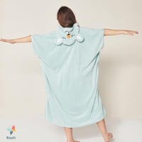 منشفة كابا ريفي بغطاء رأس تركواز مخيوط عمر 9 - 11...