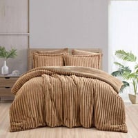 مفرش ليلى شتوي فاخر مفرد ونص فرو بني عدد القطع 4