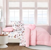 مفرش لوميرا أطفال شتوي مفرد ونص وردي عدد القطع 5