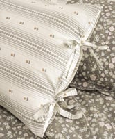 مفرش إنسجام صيفي قطن بني برسومات الزهور