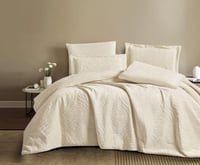 مفرش نيرا شتوي مزدوج فائق النعومة لون كريمي