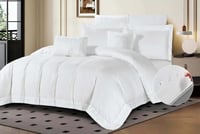 مفرش جراند فيو مزدوج قطن أبيض عدد القطع 9