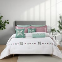 مفرش الأحساء صيفي مزدوج روز وتيفاني مطرز عدد القطع...