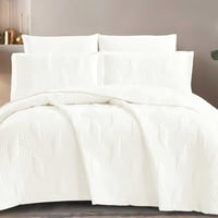 مفرش دولسي صيفي مضغوط مزدوج كريمي عدد القطع 6