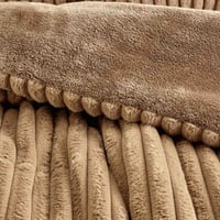 مفرش ليلى شتوي فاخر مفرد ونص فرو بني عدد القطع 4