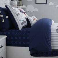 مفرش فريزيا صيفي مقاس كوين 150x200 سم أبيض كحلي عد...