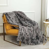 بطانية أوشن ثقيلة فرو ناعم رصاصي مقاس 230 × 180سم