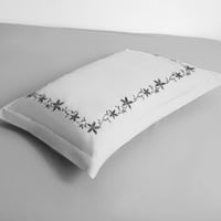 مفرش فهده فندقي فاخر رصاصي مطرز